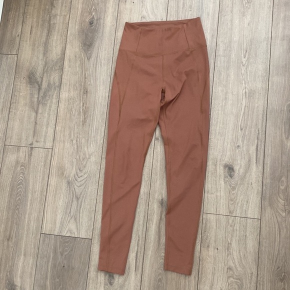 Girlfriend Collective High Rise Leggings Full Length Tan size Small - Picture 2 of 6